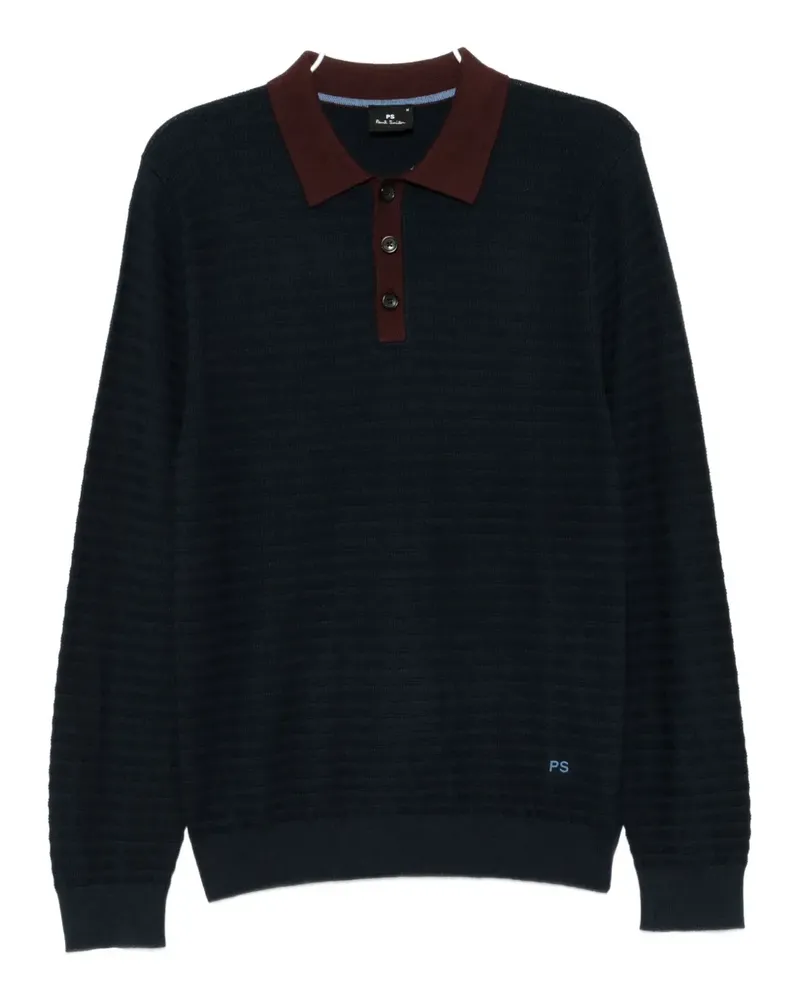 Paul Smith Poloshirt mit Kontrastdetails - Blau Blau