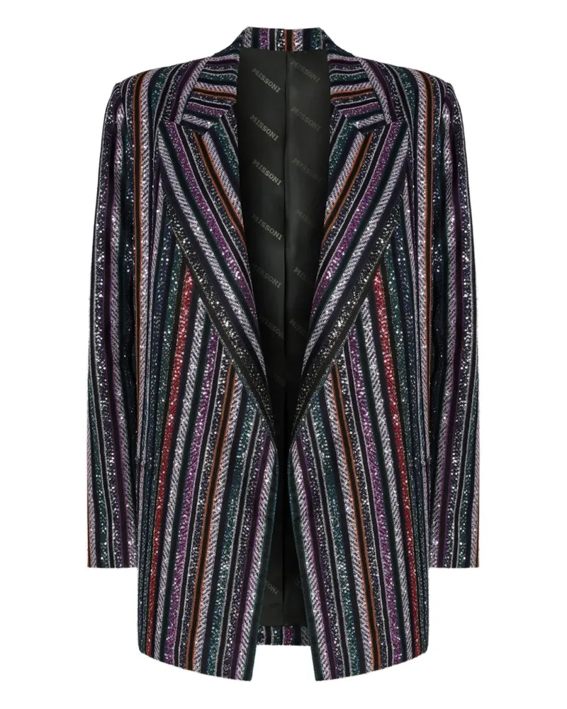 Missoni Jacke mit Paillettenstreifen - Blau Blau