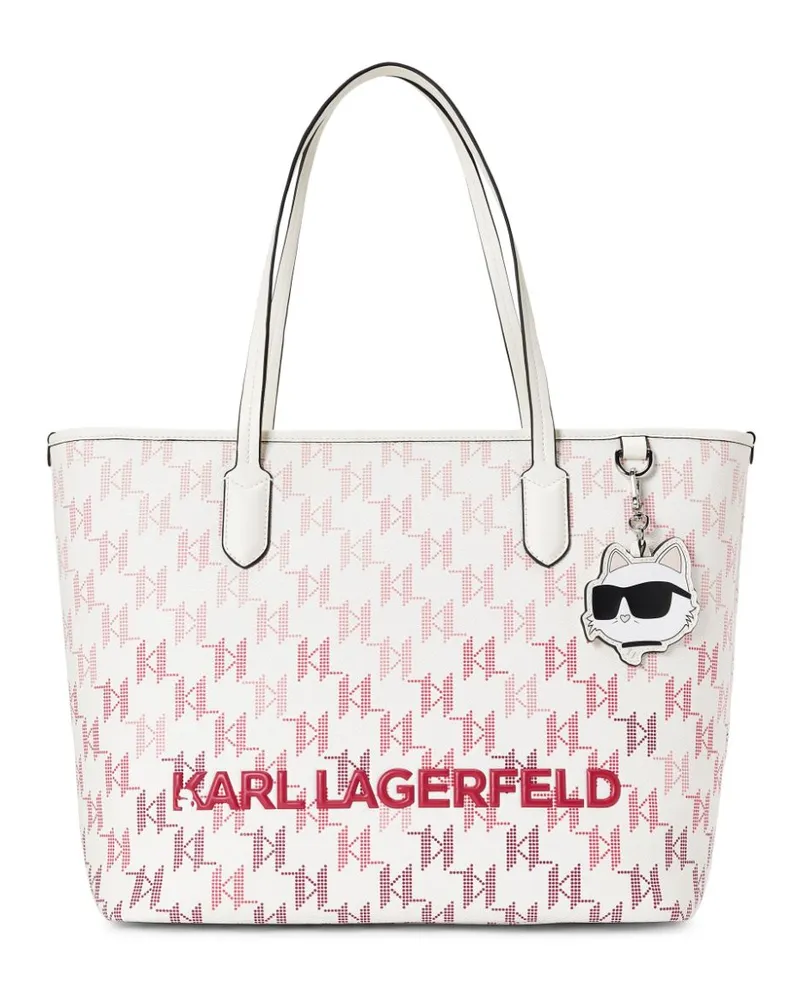 Karl Lagerfeld K/Ikonik 2.0 Tote Bag mit Monogramm - Weiß Weiß