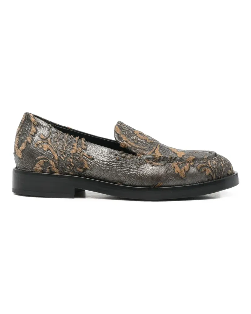 Attilio Giusti Leombruni Zenit Loafer aus Blumenjacquard - Grau Grau