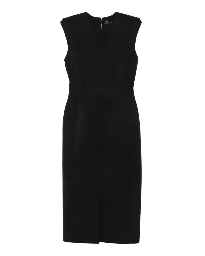 Thierry Mugler Midikleid mit Schulterpolstern - Schwarz Schwarz