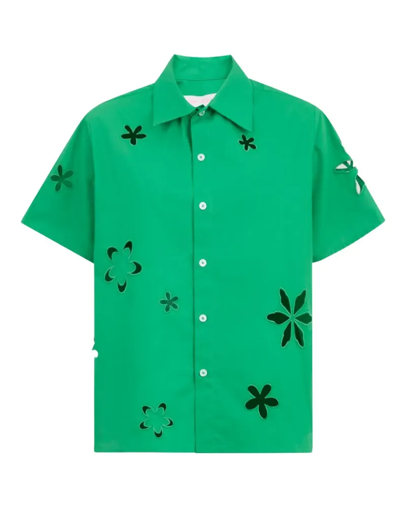 Mira Mikati Hemd mit Blumen-Cut-Outs - Grün Grün