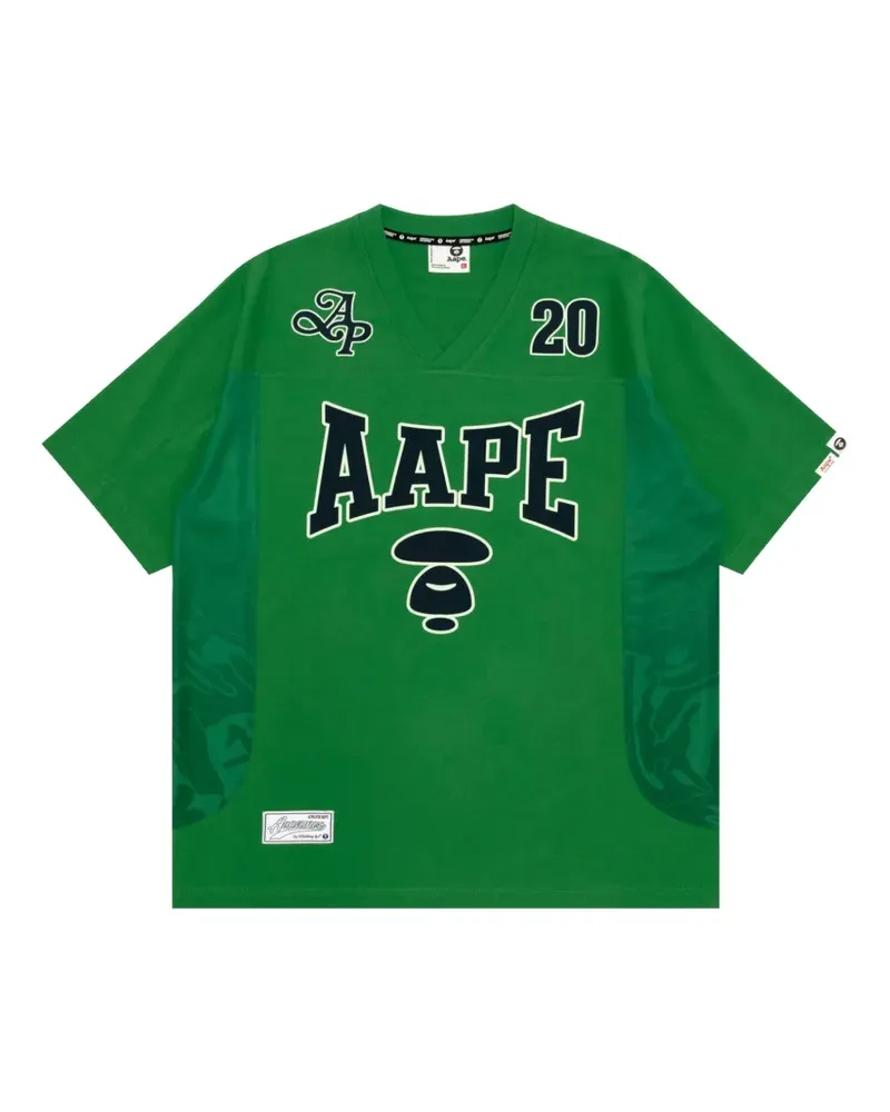 BAPE Moonface Varsity T-Shirt - Grün Grün