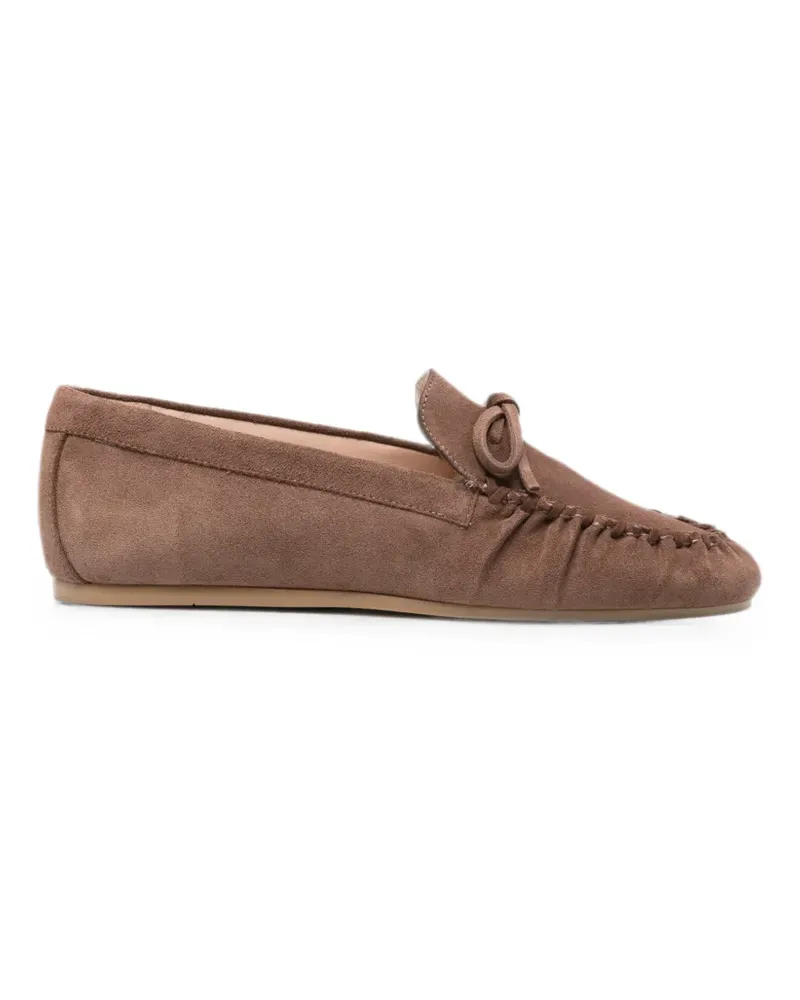 Stuart Weitzman bow-embellishment loafers - Braun Braun