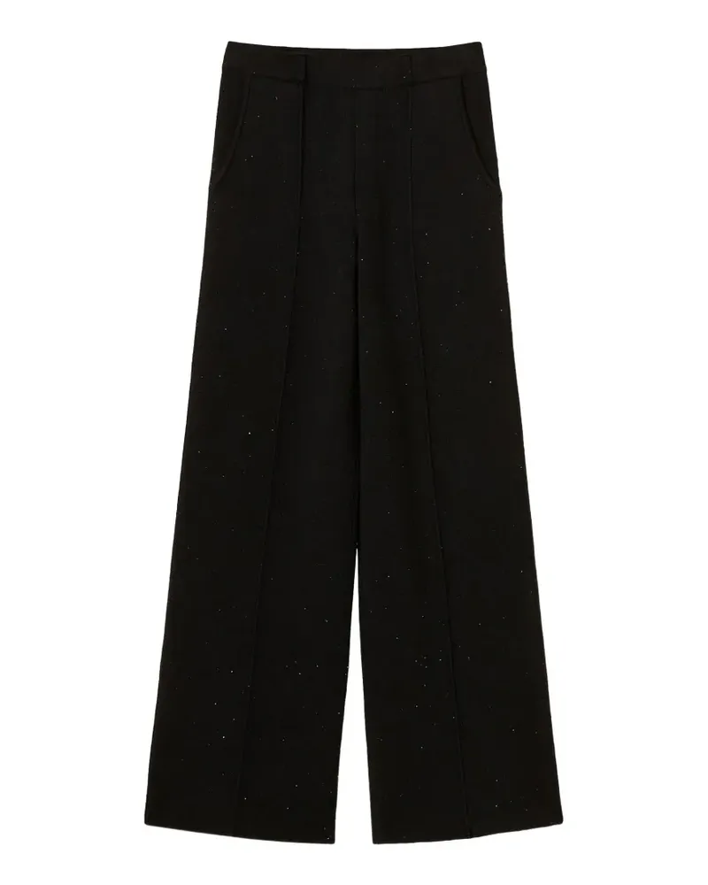 Twin-Set Gestrickte Hose mit Pailletten - Schwarz Schwarz