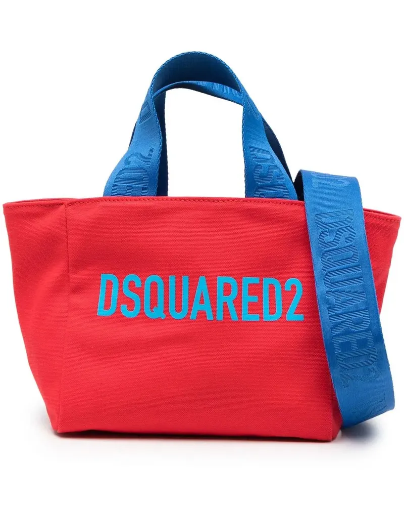 Dsquared2 Kleine Handtasche mit Logo-Print - Rot Rot