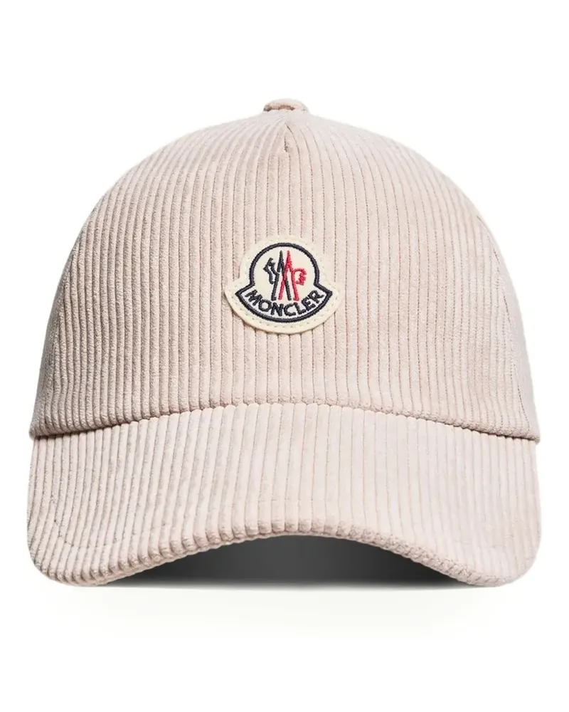 Moncler corduroy logo-patch baseball cap - Nude Nude