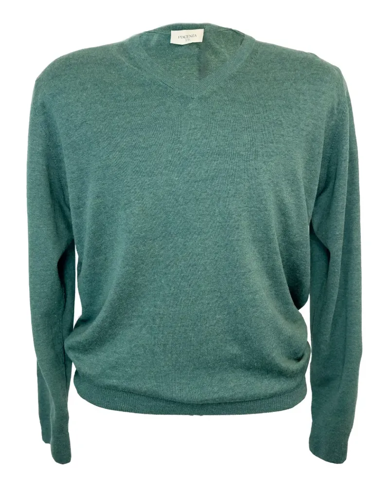 PIACENZA 1733 fine-gauge V-neck sweater - Grün Grün