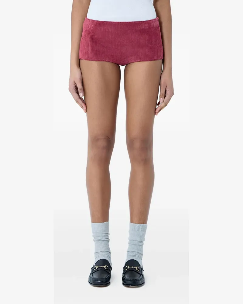 Gucci Kurze Shorts aus Wildleder - Rot Rot