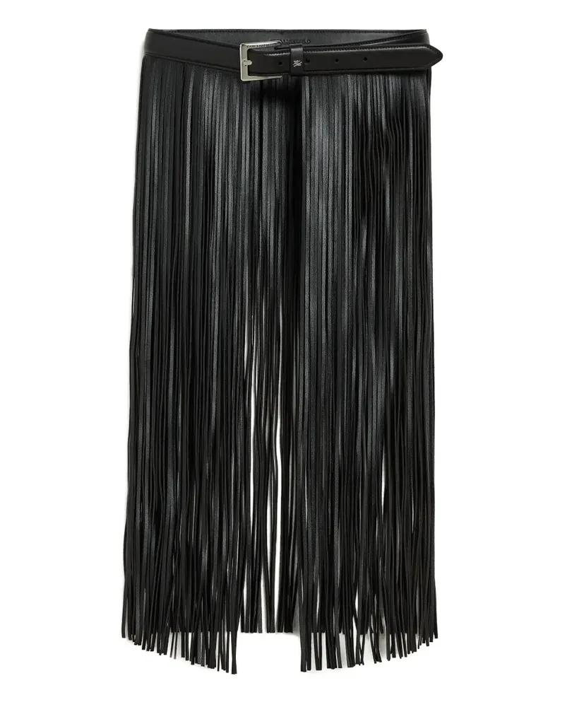 Karl Lagerfeld K/Autograph Gürtel mit Fransen - Schwarz Schwarz