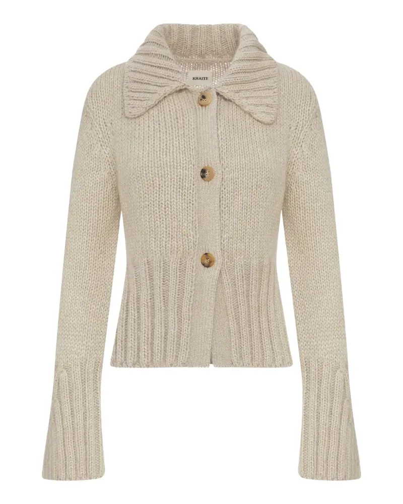 KHAITE Grob gestrickter Cardigan - Nude Nude