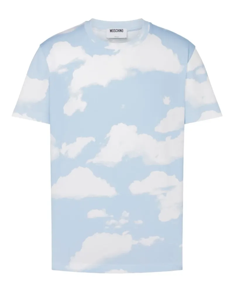 Moschino T-Shirt mit Wolken-Print - Blau Blau