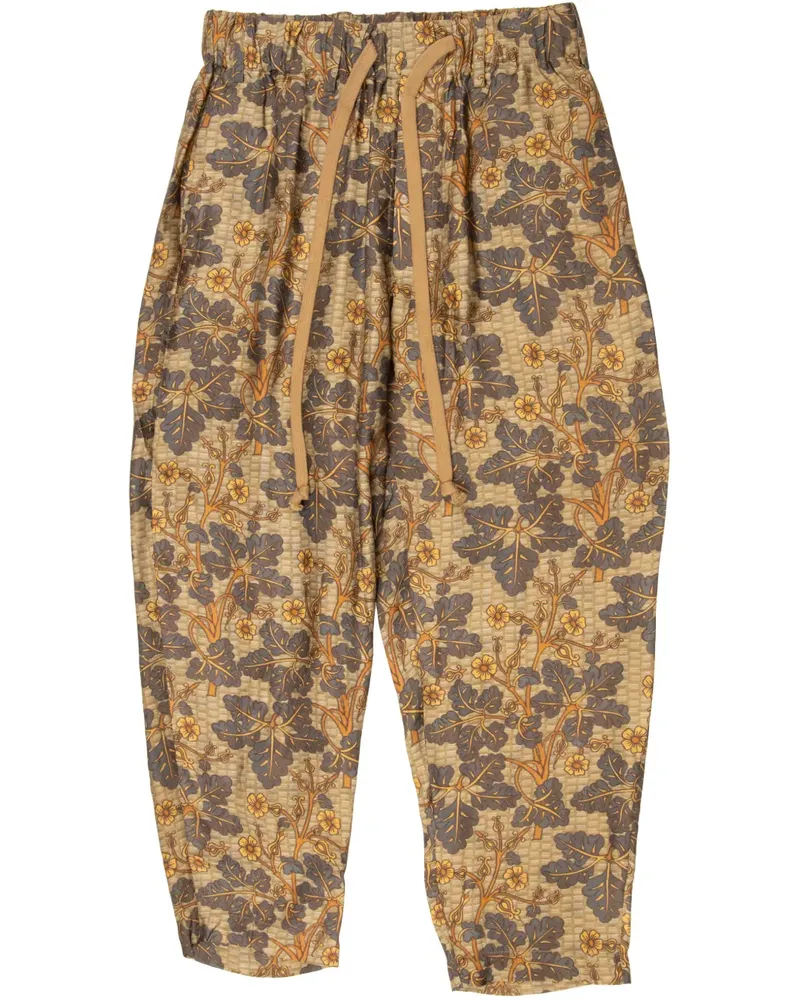 Uma Wang Hose mit Blumen-Print - Nude Nude