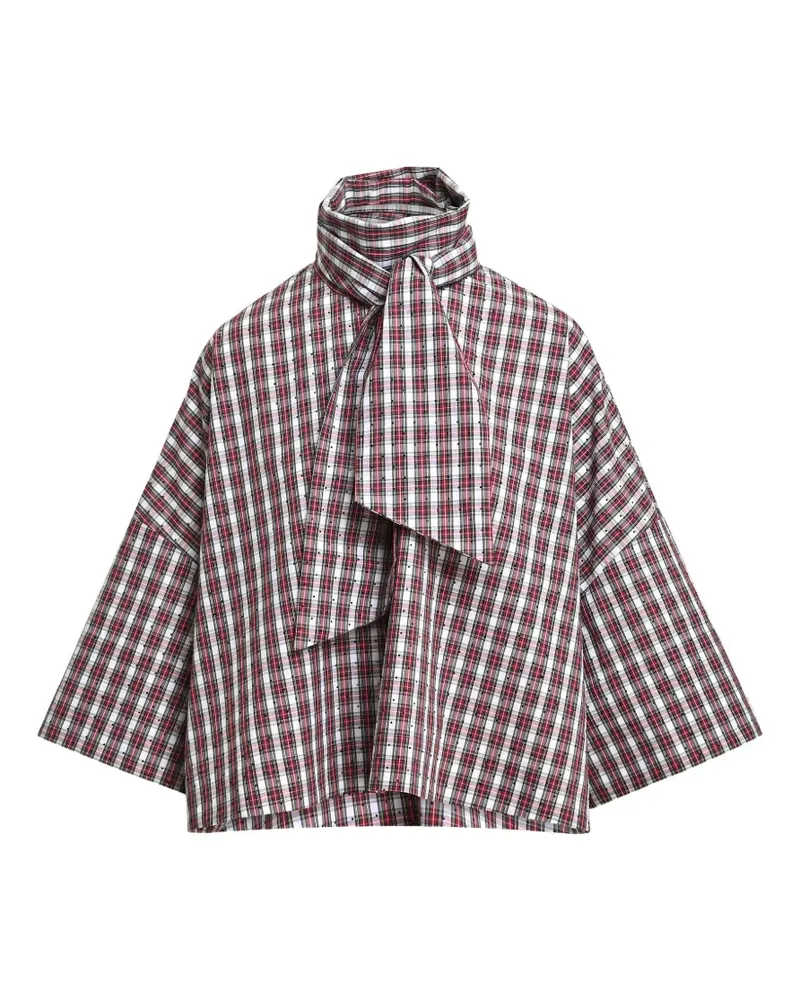 Essentiel Karierte Bluse - Weiß Weiß
