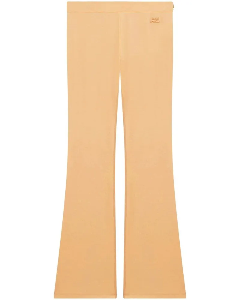Courrèges Hose mit Logo-Stickerei - Nude Nude