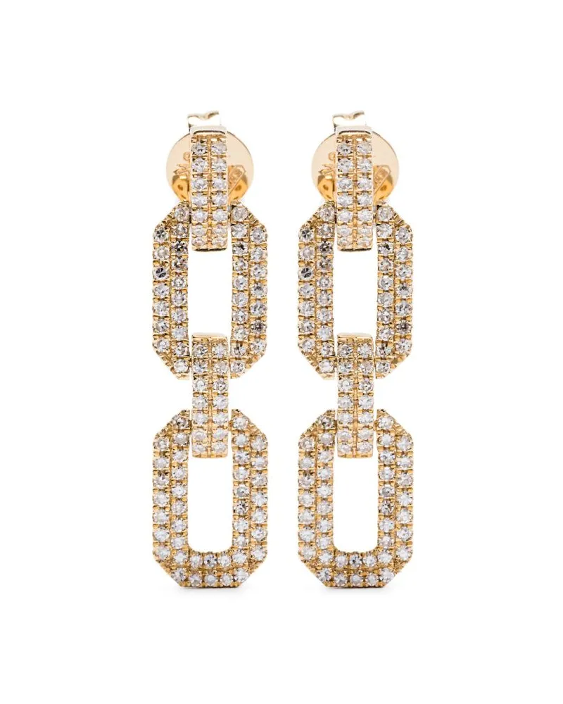 SHAY 18kt Flat Geo Gelbgoldohrringe mit Diamanten Gold