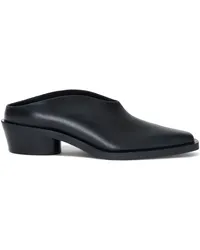 Proenza Schouler Bronco Mules aus Leder Schwarz