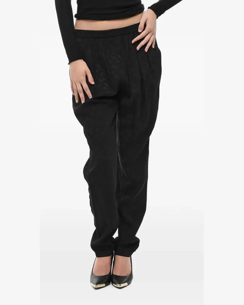 Stella McCartney Christine floral-jacquard trousers - Schwarz Schwarz