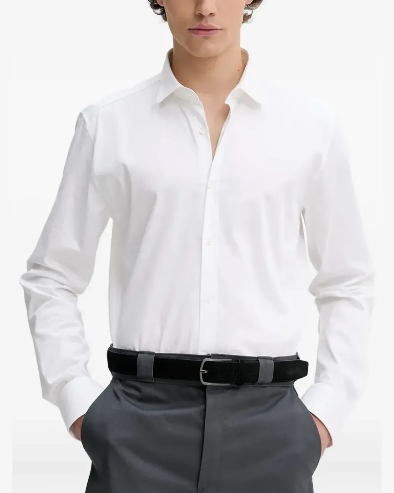 HUGO BOSS Langärmeliges Hemd - Weiß Weiß
