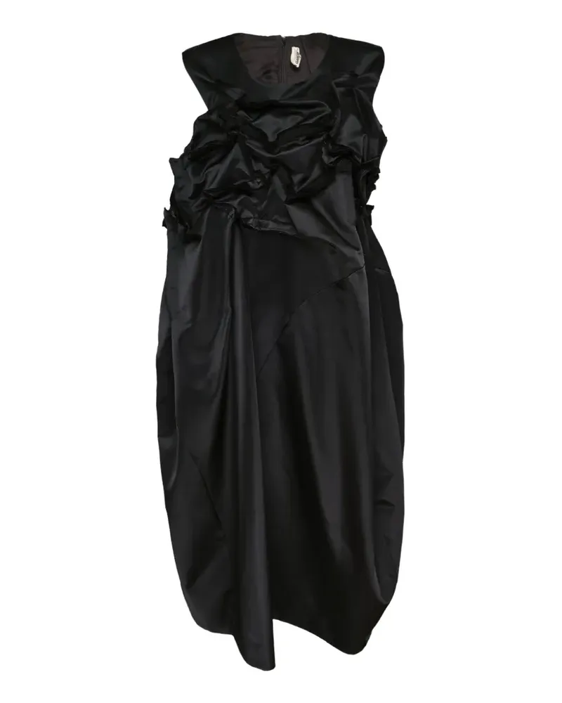 Comme des Garçons draped midi dress - Schwarz Schwarz