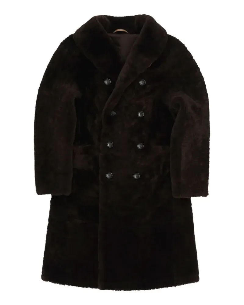Fortela Perce double-breasted shearling coat - Braun Braun