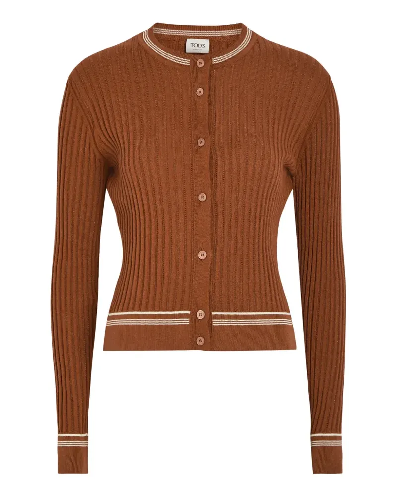TOD'S ribbed-knit cardigan - Braun Braun