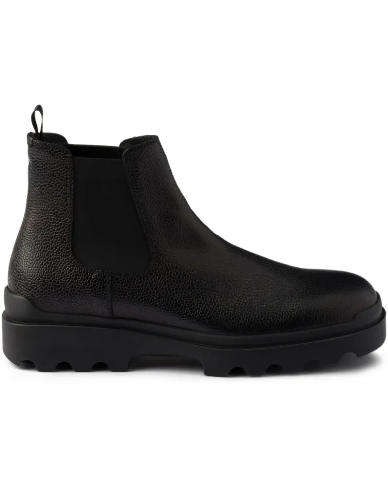 Prada Gummisohle-Stiefel mit elastischen Einsätzen - Schwarz Schwarz