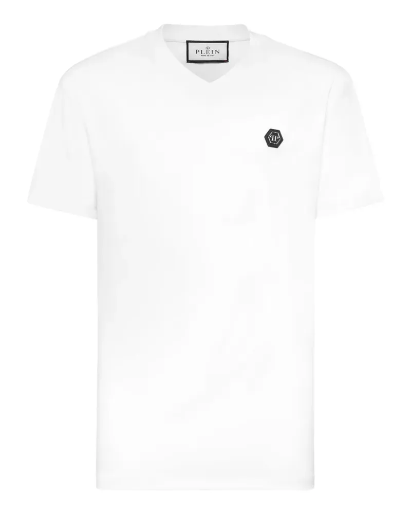 Philipp Plein T-Shirt mit V-Ausschnitt - Weiß Weiß