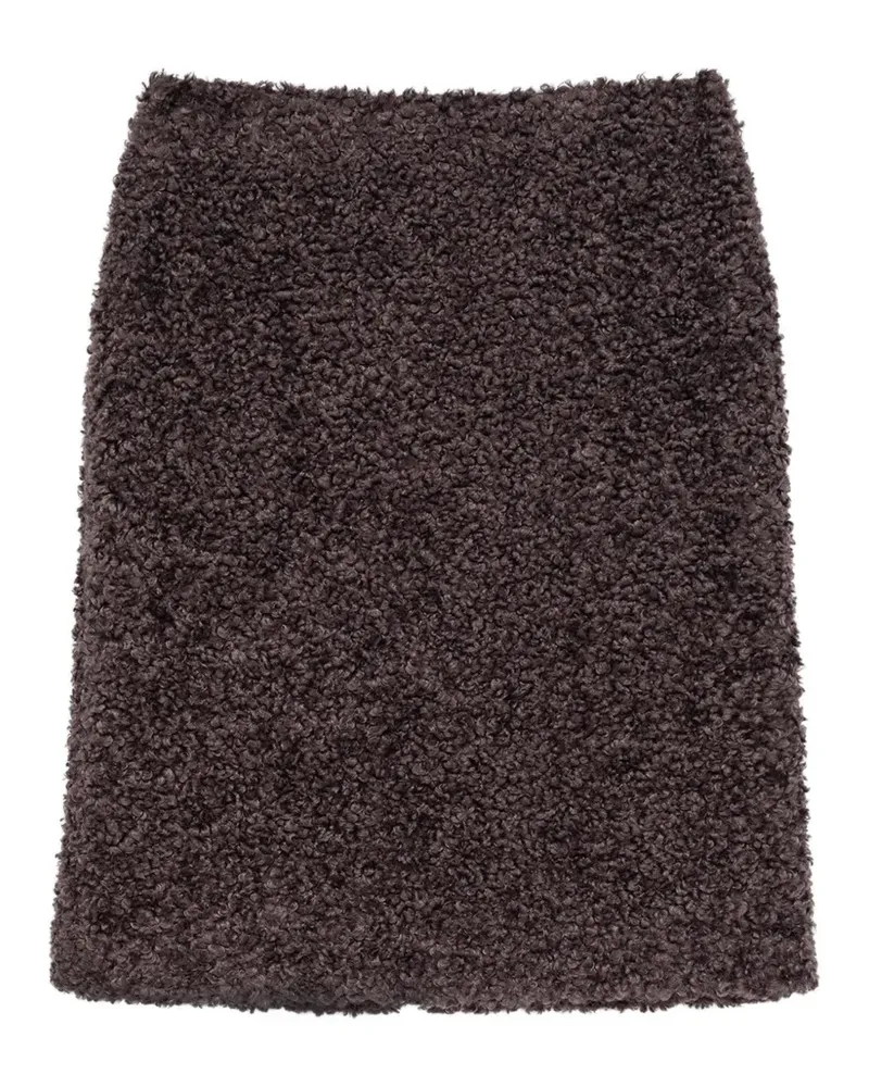 MSGM Midirock aus Bouclé - Braun Braun