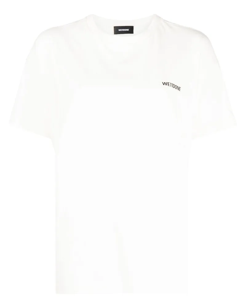 WE 11 DONE T-Shirt mit Logo-Print - Nude Nude