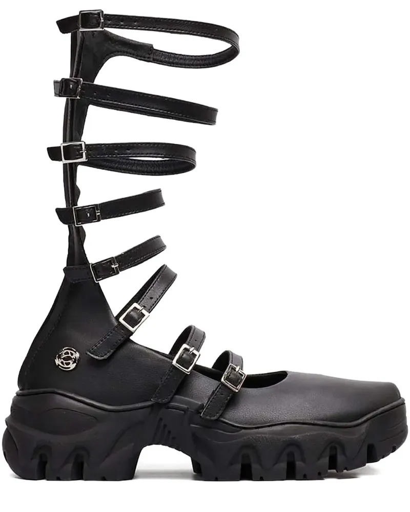 Rombaut Ballerinas mit Riemen - Schwarz Schwarz