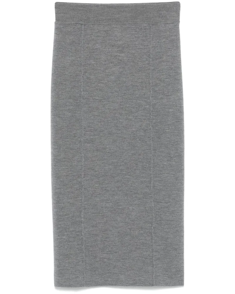 Pinko Gestrickter Bleistiftrock - Grau Grau