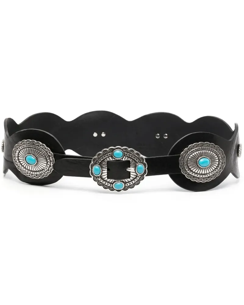 Fortela Gürtel aus Leder - Schwarz Schwarz