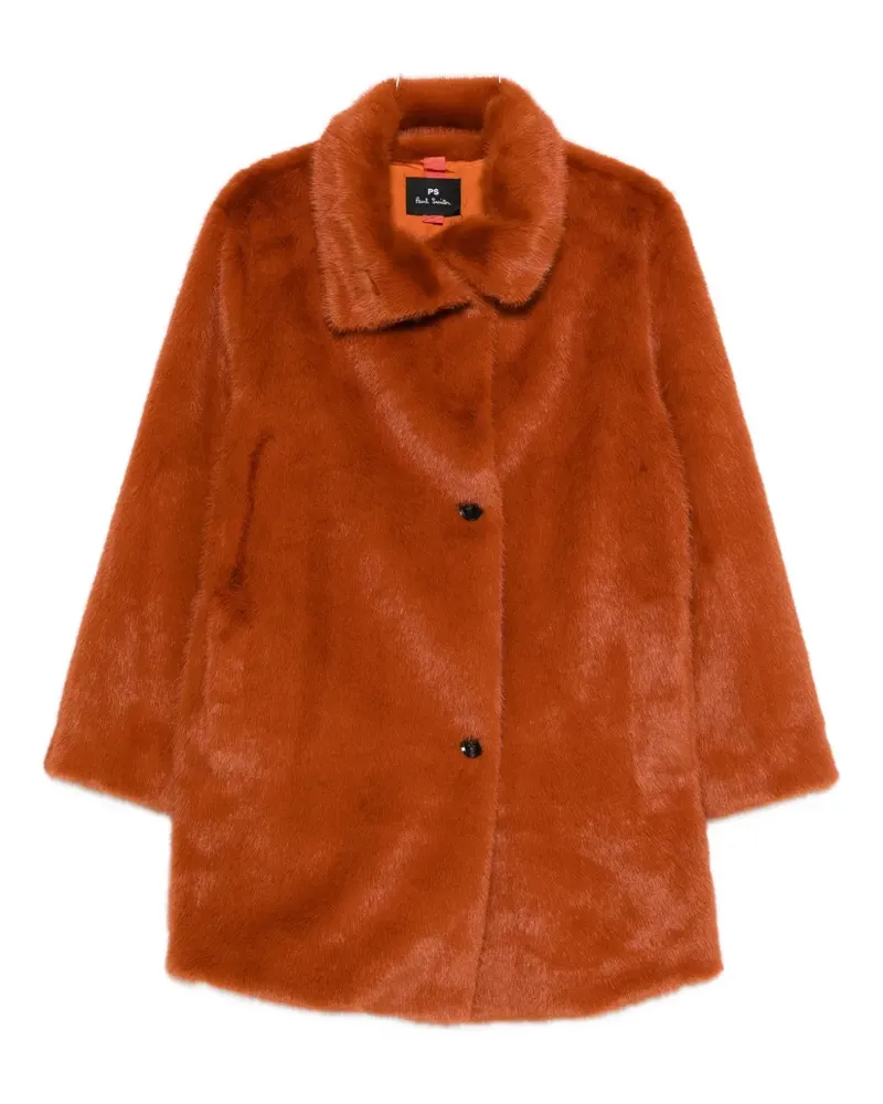 Paul Smith faux-fur coat - Orange Orange