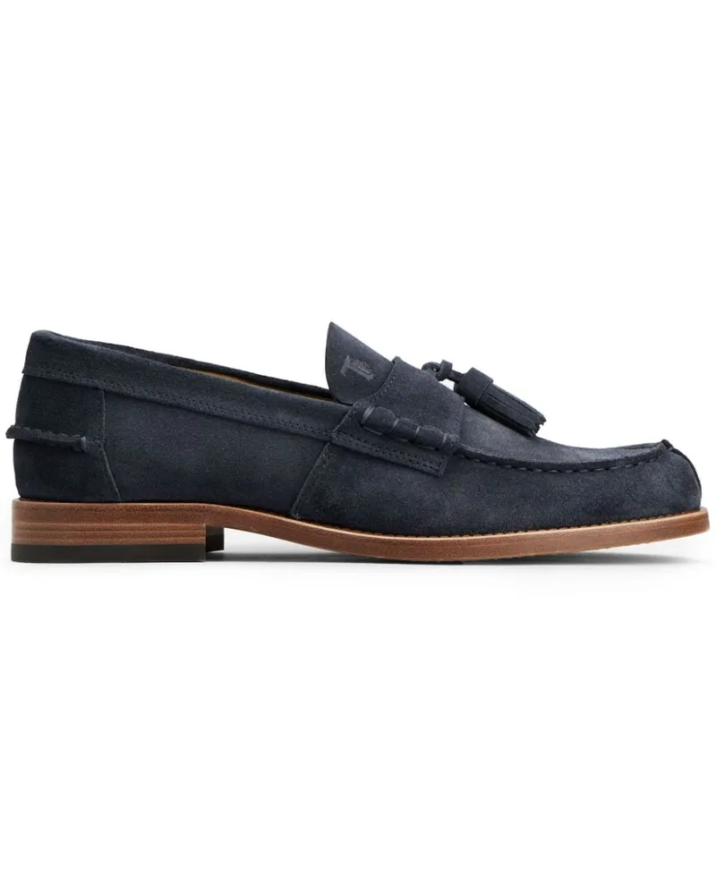 TOD'S Loafer aus Wildleder mit Quasten - Blau Blau