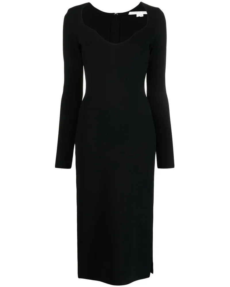 Veronica Beard Imka Kleid mit V-Ausschnitt - Schwarz Schwarz