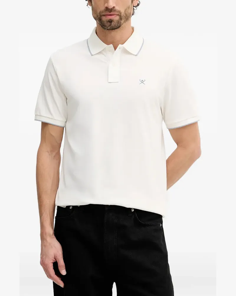 Hackett logo-embroidery polo shirt - Nude Nude