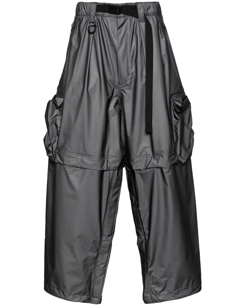 Y-3 Cargohose aus Ripstop Schwarz