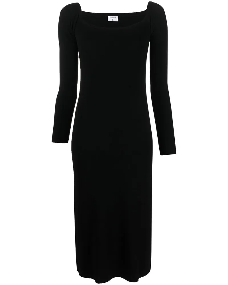 Filippa K Schulterfreies Kleid Schwarz