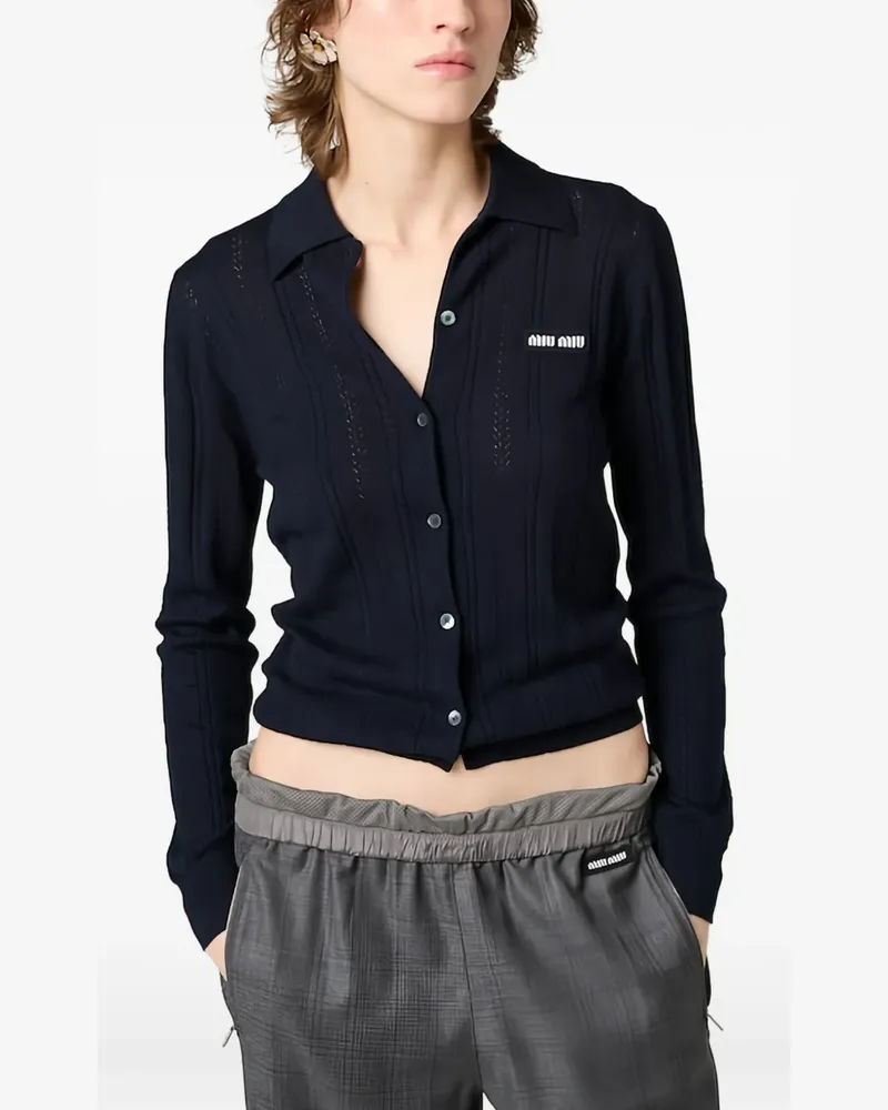 Miu Miu Cardigan aus Kaschmir - Blau Blau
