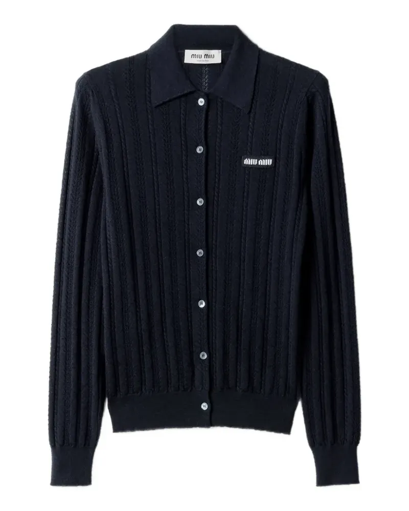 Miu Miu Cardigan aus Kaschmir - Blau Blau