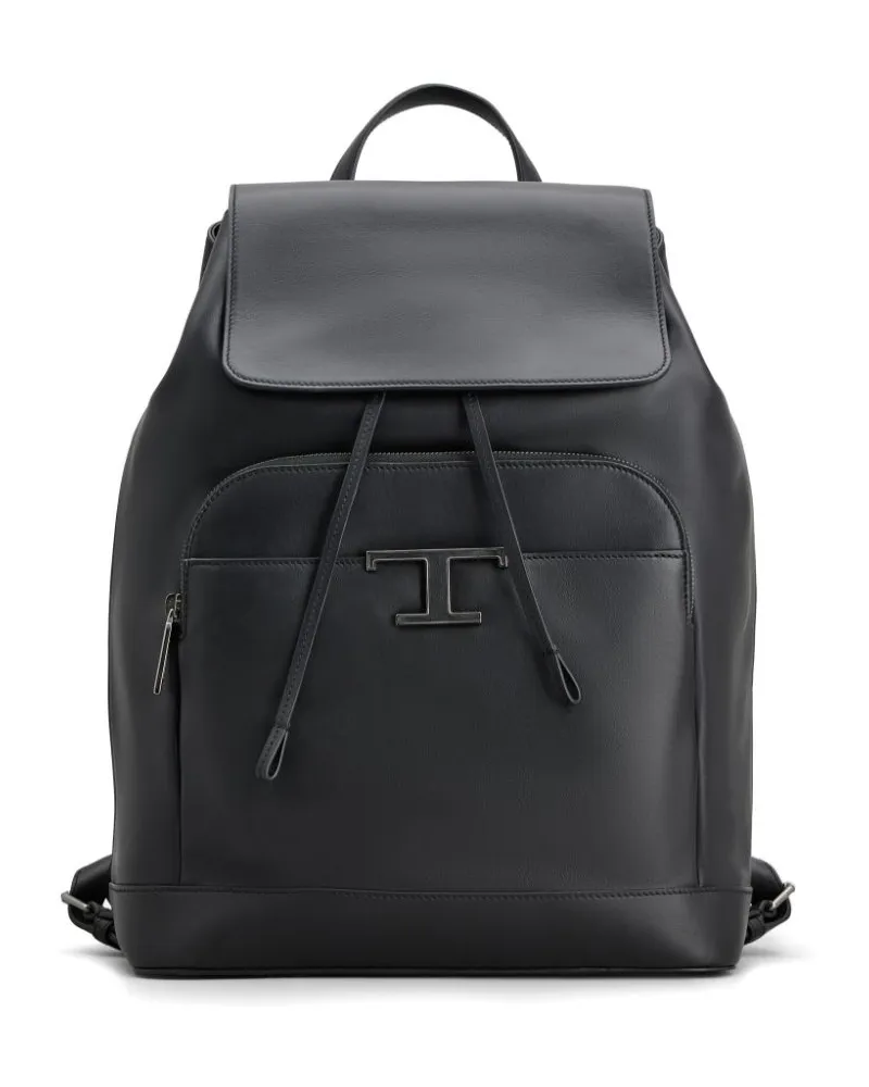 TOD'S Mittelgroßer T Timeless Rucksack - Schwarz Schwarz