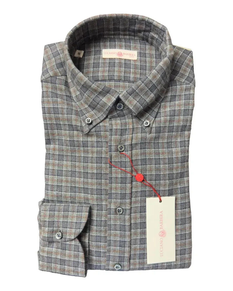 Luciano Barbera plaid flannel shirt - Grau Grau