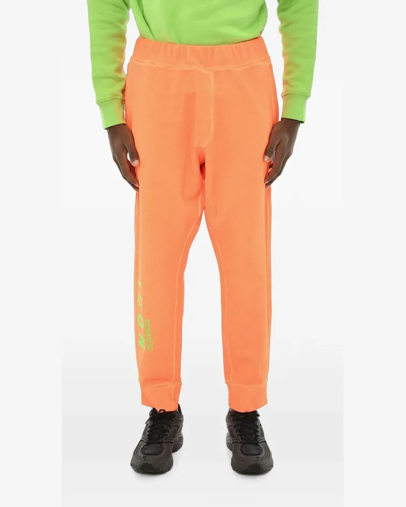 Dsquared2 Iogo-print track pants - Orange Orange