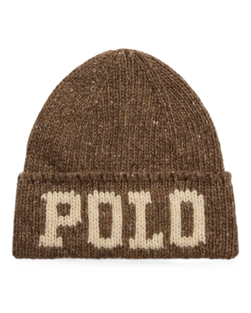 Ralph Lauren Intarsien-Beanie aus Merinowoll-Gemisch - Braun Braun