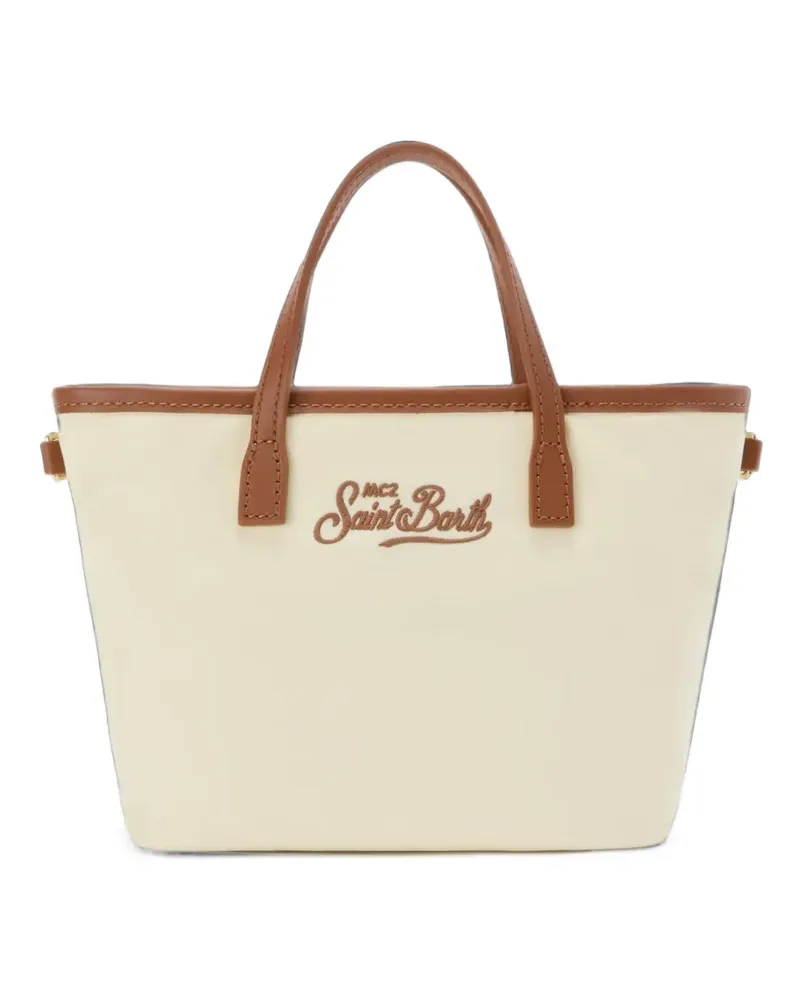 MC2 Saint Barth City logo-embroidered tote bag - Nude Nude