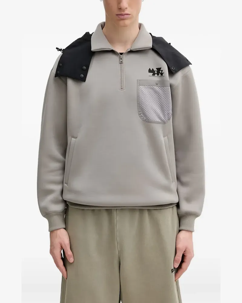 Neighborhood logo-print hoodie - Grau Grau