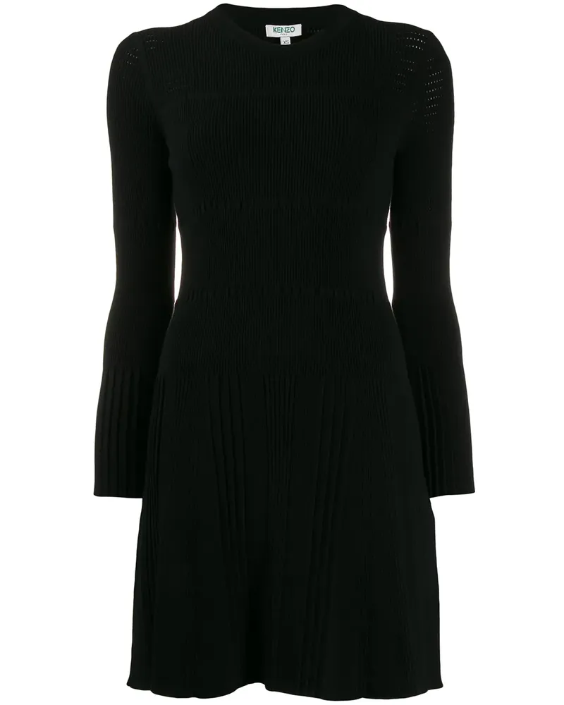 Kenzo Kurzes Strickkleid - Schwarz Schwarz