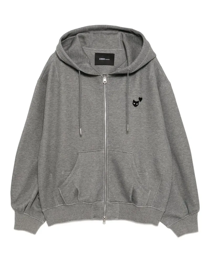 SONGZIO Hoodie mit Panther-Stickerei - Grau Grau