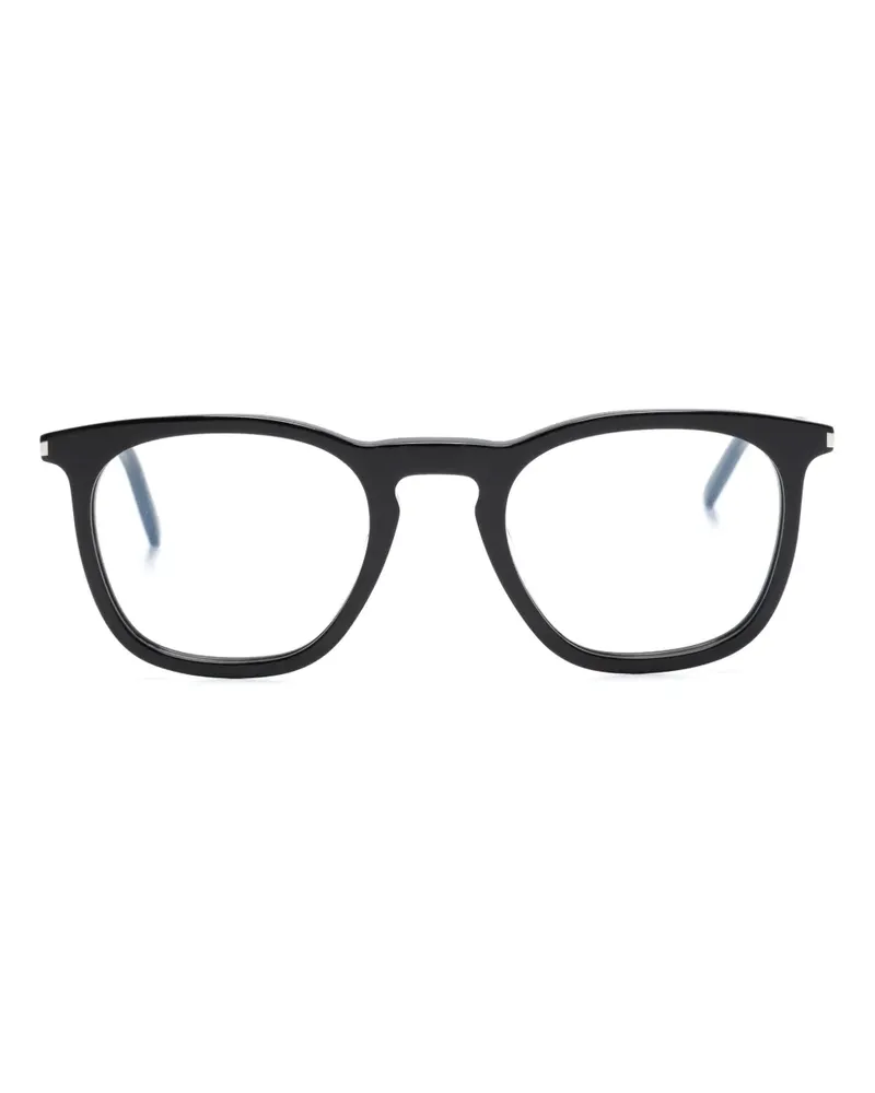 Saint Laurent Eckige Brille mit mattem Finish - Schwarz Schwarz